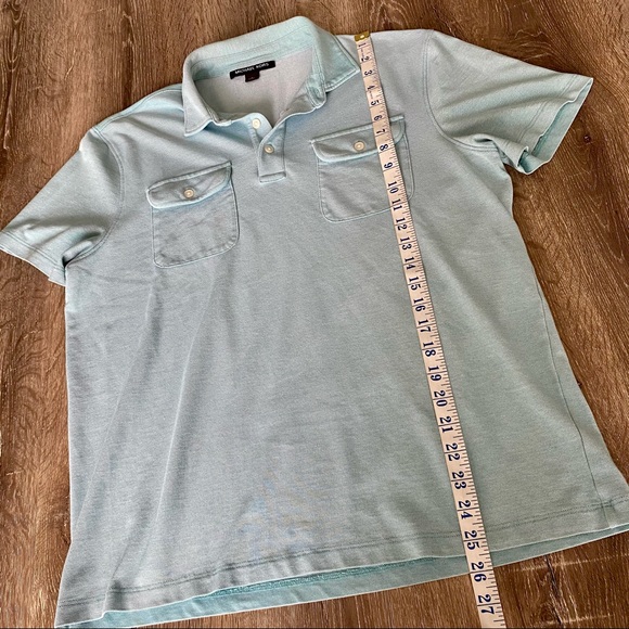 Michael Kors Mint Green Luxury Knit Polo Shirt - Picture 6 of 9
